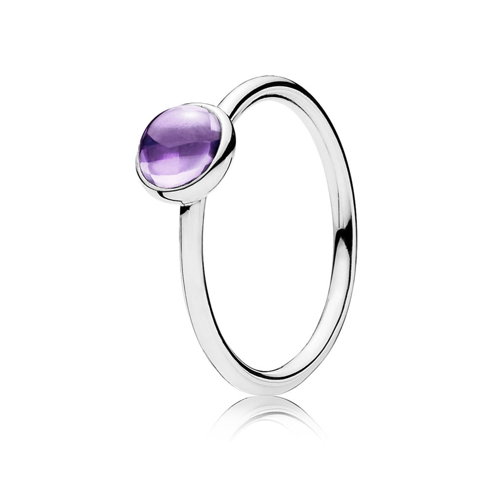 A-37 Anel Drops Roxo Prata 925 E Zirconias 